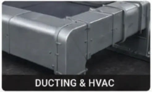 Galvanised ducting and fittings