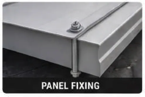Insulated sandwich panel fixed to a steel frame with a hex head screw