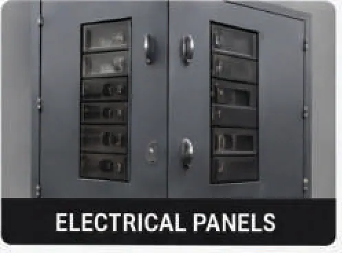 Electrical control panels assembled in a workshop